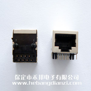 RJ45网口座(卧式) 前(qián)屏蔽脚