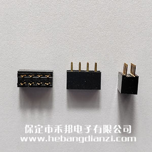 2.54双排座2*4P 塑高5.7mm